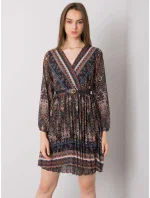 Šaty DHJ SK 10201.93P čierna a béžová