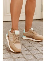 Dámske semišové tenisky Big Star HI-POLY SYSTEM - tmavo béžové