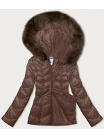 Dámska prechodná prešívaná bunda s kapucňou Glakate camel (LU-2202) Dámska prechodná prešívaná bunda s kapucňou Glakate camel (LU-2202)