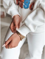 Dámska mikina s potlačou LALA VIBE white FashionStreet BY1504