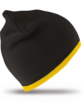 Result Headwear RC 046X Obojstranná pletená čiapka 28.046X čierna/žltá