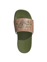 Adilette Comfort Jr ID8029 Zelená s hnedou - Adidas