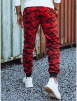 Pánske tepláky s potlačou moro červené FashionStreet UX4443