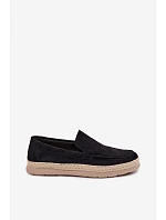 Espadrilky Espadrilky pánske čierne Rexton Espadrilky Espadrilky pánske čierne Rexton