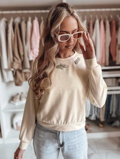Dámska blúzka s dlhým rukávom Buttercotch CRYSTALIA light beige FashionStreet RY2767