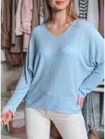 Dámsky oversize sveter NORVAN modrý FashionStreet MY2452
