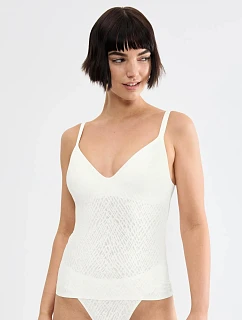 Tielko sloggi ZERO Feel Bliss THE UP PushUp Shirt, krémová farba Silk White – SLOGGI