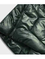 Dámska lesklá zimná bunda Dark Green (m-21008)