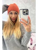 Tenká čiapka Oliwia K252 červená Tenká čiapka Oliwia K252 červená