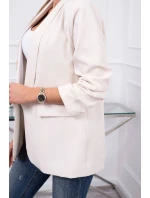 Bunda s klopami elegantná svetlo béžová Bunda s klopami elegantná svetlo béžová