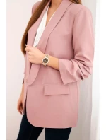 Elegantné sako s klopami tmavoružovej farby Elegantné sako s klopami tmavoružovej farby