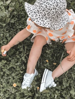 Dziecięce Brokatowe Trampki Srebrne Bling-Bling