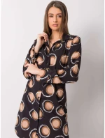 Šaty DHJ SK 12765.11 čierna a béžová