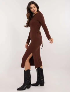 Šaty LK SK 509820.67 tmavohnedé
