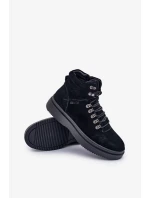 Semišové pánske zateplené trapper Big Star OO174187 black