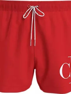 Pánske plavky SHORT DRAWSTRING KM0KM00967 XM9 červená - Calvin Klein