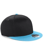 Beechfield B 615 Detská 5-panelová čiapka „Snapback“ 53.0615 čierna/surfovo modrá