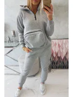 Izolovaná sada s ozdobným vreckom šedá