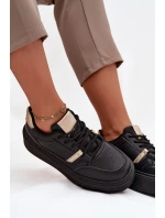 Damskie Sneakersy Na Platformie Big Star SS274360 Czarne