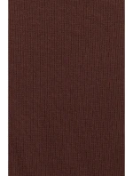 M818 Pletené šaty so spadnutými ramenami - hnedé