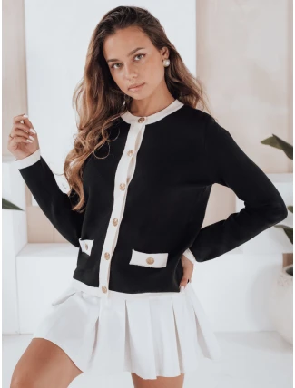 Dámsky čierny sveter na zips CHICLINE FashionStreet MY2558