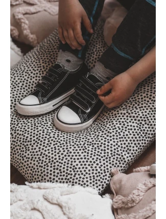 Dziecięce Trampki Na Rzepy Czarne Bernie