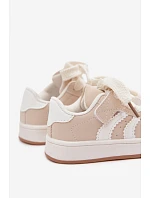Detské športové tenisky na suchý zips z umelej kože Beige Zoya Detské športové tenisky na suchý zips z umelej kože Beige Zoya