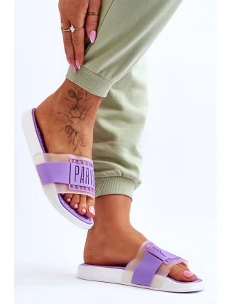 Damskie Sportowe Klapki Fioletowe Sunrise