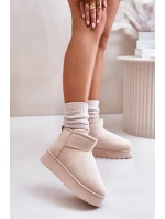 Śniegowce Damskie Na Platformie Ocieplane Futerkiem Jasnobeżowe Xamella Śniegowce Damskie Na Platformie Ocieplane Futerkiem Jasnobeżowe Xamella