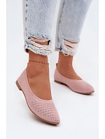 Síťované Textilní Baleríny Dámské Růžové Sarina
