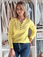 Dámske tričko s dlhým rukávom FELORIA žltá FashionStreet RY2778 Dámske tričko s dlhým rukávom FELORIA žltá FashionStreet RY2778