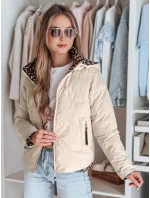Dámska obojstranná prechodná bunda ZIBERKA beige FashionStreet TY4869