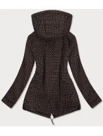 Modro-hnedá dámska obojstranná bunda (W507BIG) Modro-hnedá dámska obojstranná bunda (W507BIG)