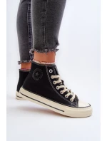 Trampki Damskie Wysokie Big Star NN274283 Czarne