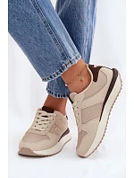 Dámske tenisky na platforme Big Star TT274275 Beige