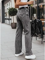 Dámske široké čierne džínsy FashionStreet UY2747 Dámske široké čierne džínsy FashionStreet UY2747