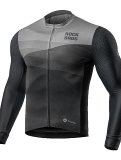 Cyklistický dres Rockbros 15120009005 s dlhým rukávom, jar/leto, veľkosť XXL – čierny