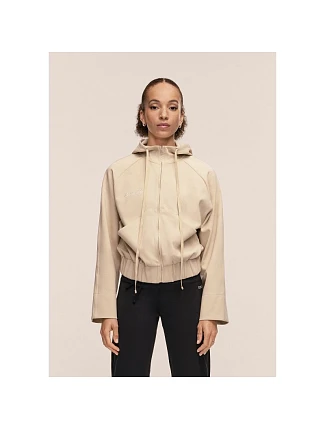 Dámska bunda CASALL Aria Zip Hoodie Jacket, farba béžová