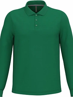 Kariban K 243 Pánske piqué polo s dlhým rukávom 20.K243 kelly green