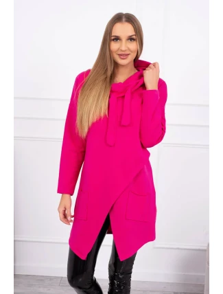 Oversize fuchsiová tunika s obálkovou prednou časťou Oversize fuchsiová tunika s obálkovou prednou časťou