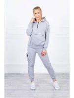 Izolovaná sada s ozdobným vreckom šedá