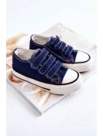 Dziecięce Trampki Na Rzepy Granatowe Bernie
