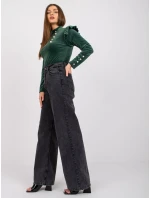 Blúzka DHJ BZ 6533A.44P tmavo zelená