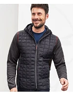 Daiber JN 772 Pánska pletená hybridná bunda 02.0772 kiwi melange/antracitová melange