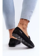 Dámske mokasíny z eko semišu Black Amrutia