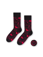 Vzorované pánske ponožky Steven art.136 Srdiečka