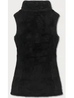 Čierna dámska plyšová vesta (HH005-1)