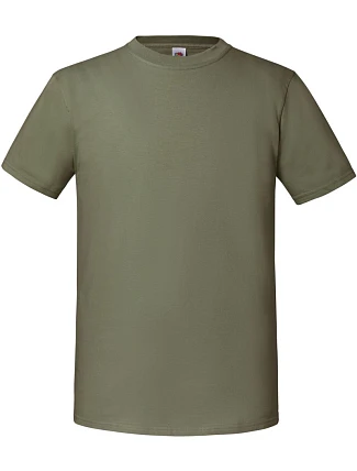 Fruit of the Loom Iconic 195 T Pánske tričko z hrubej látky 16.1422 classic olive