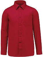 Kariban K 545 Popelínová košeľa „Jofrey“ s dlhými rukávmi 20.K545 classic red