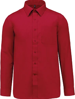 Kariban K 545 Popelínová košeľa „Jofrey“ s dlhými rukávmi 20.K545 classic red